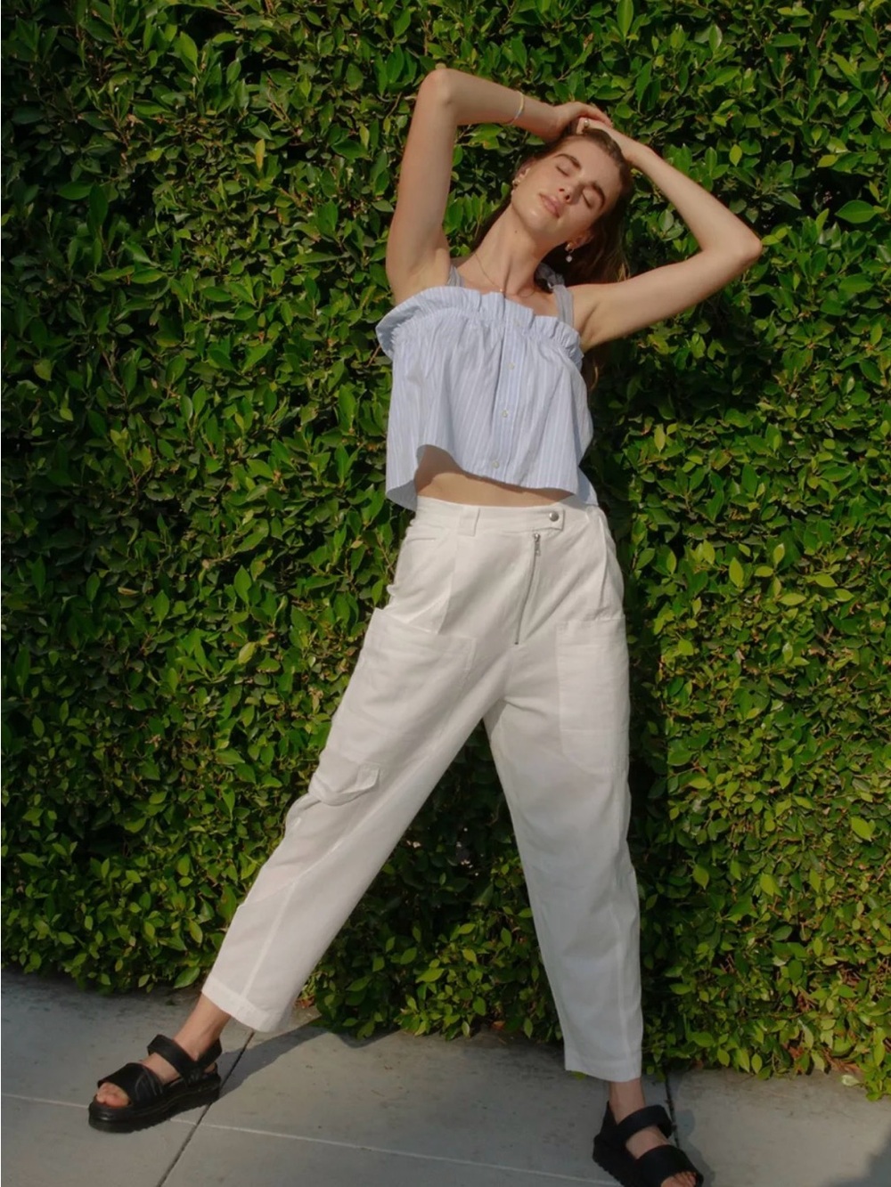 Urban Outfitters UO Kinley Linen Cargo Pant - 8